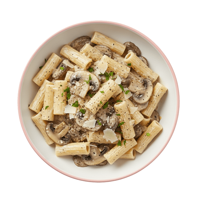 La-Boucle-Traiteur-Plateaux-repas-Lyon---assiette-Pâtes-champignon