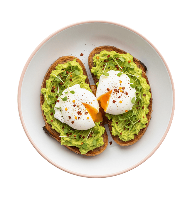 La-Boucle-Traiteur-Plateaux-repas-Lyon---assiette-Tartine-d'avocat-oeuf-poché