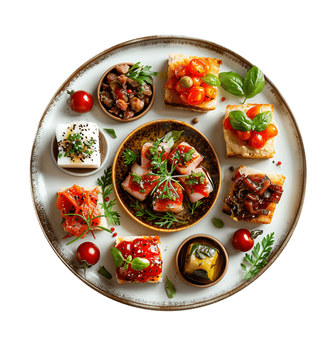 Assiette cocktail traiteur La Boucle Lyon entreprise La Boucle traiteur à Lyon, plateaux repas entreprise, particulier, livraison & commande